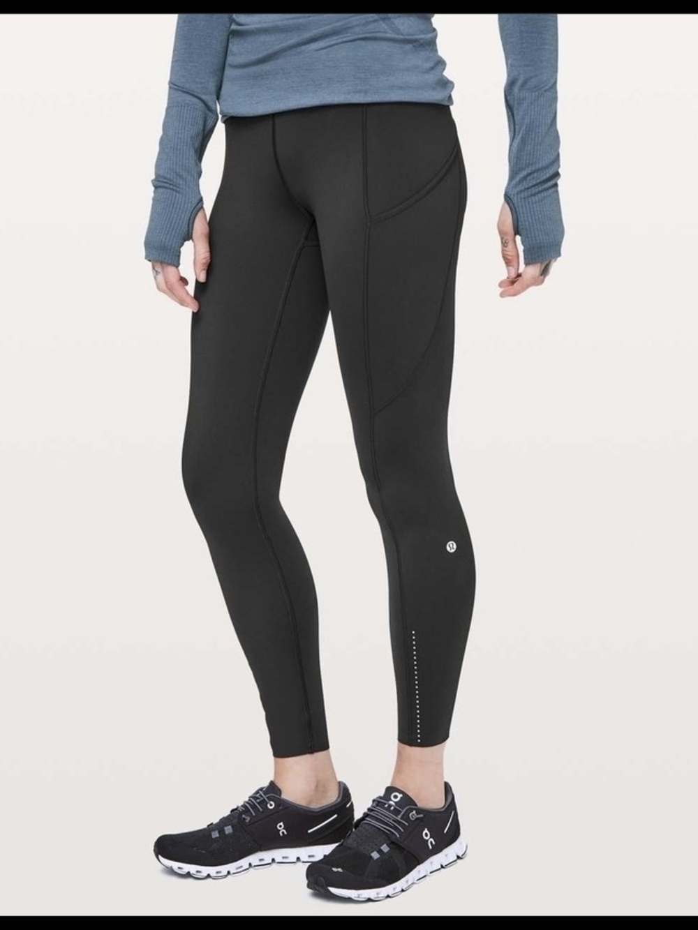 Lululemon Fast & Free 7/8 Tight II Nulux 25" Black Size 6 - Picture 4 of 5